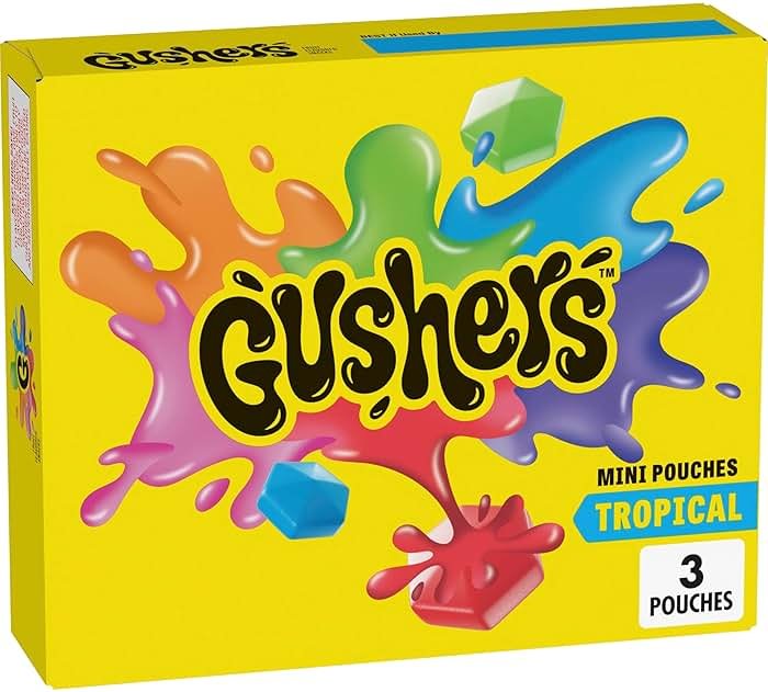 Gushers Tropical Fruit Flavored Snacks, Mini Pouches, 3 Ct, 1.32 oz - Product Image