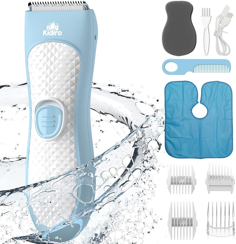 KIDIRA Baby Hair Clippers Quiet Hair Trimmer for Kids Toddler, Silent Hair Clippers for Children with Autism, Waterproof Rechargeable Cordless Ceramic Blade Haircut Kit - Product Image
