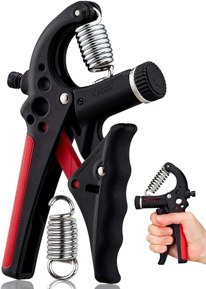 GD Grip2 Hand Grip Strengthener (Grip Strength Trainer) Adjustable Gripper (22~77lbs) Forearm and Wrist Exerciser Strengthener for grip Strength - Product Image