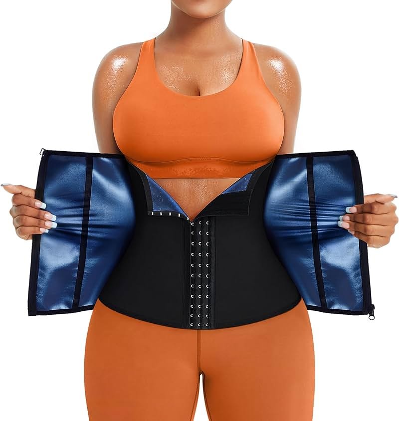 TrainingGirl Waist Trainer for Women Lower Belly Waist Trimmer Corset Tummy Wrap Workout Sweat Belt Band Sports Sauna Suit - Product Image