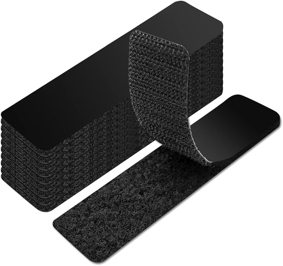 Art3d 16 Sets Hook and Loop Tape Sticky Back,1 in.x 4 in. Double-Sided Command Adhesive Strip Heavy Duty - Product Image