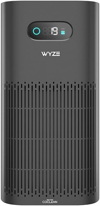 Wyze Air Purifier with Allergen Filter(Standard), for Home Large Room, HEPA 13, 21db Quiet Sleep Mode, 550 sq ft, Remove 99.97% Pet Hair, Pollen, Dust, Dander, Smoke, Smart WiFi Alexa Google, Black - Product Image