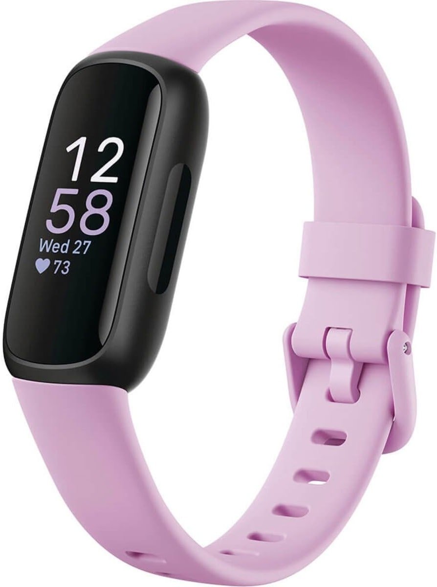 Fitbit Inspire 3 Health & Fitness Tracker with Stress Management, Workout Intensity, Sleep Tracking, 24/7 Heart Rate - 3-Month Google Health Premium Membership Included - Lilac Bliss/Black - Product Image