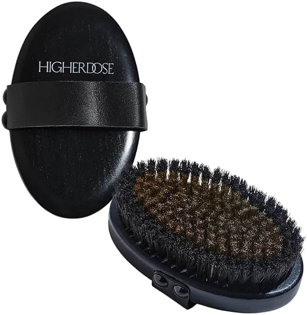 HigherDOSE Copper Dry Brushing Body Brush - Daily Ion-Charged Dry Brush to Boost Lymphatic Drainage - Cellulite Massage Tool & Exfoliating Body Scrubber to Boost Circulation for Glowing Skin (1 Count) - Product Image