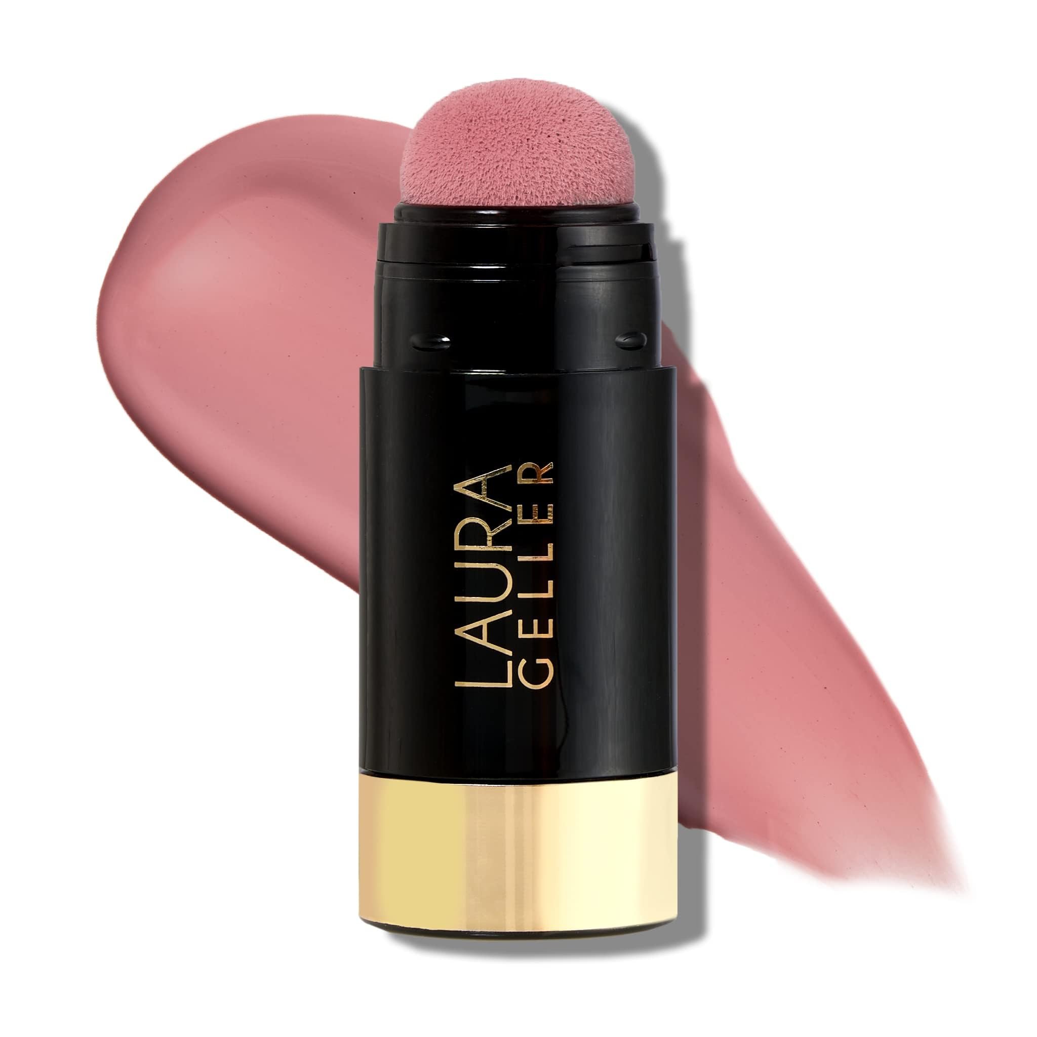 LAURA GELLER NEW YORK Serum Blush Tint, Lightweight Liquid Blush for Cheeks, Weightless Watercolor Sheer Finish, Practical Pink - Product Image