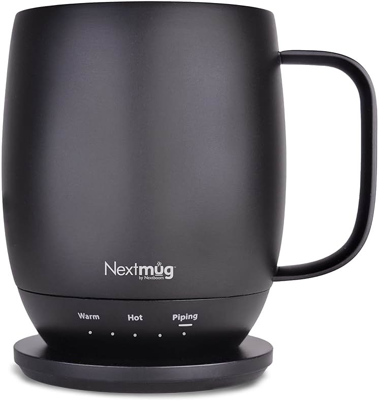 Nextmug - Temperature-Controlled, Self-Heating Coffee Mug (Black - 14 oz.) - Product Image