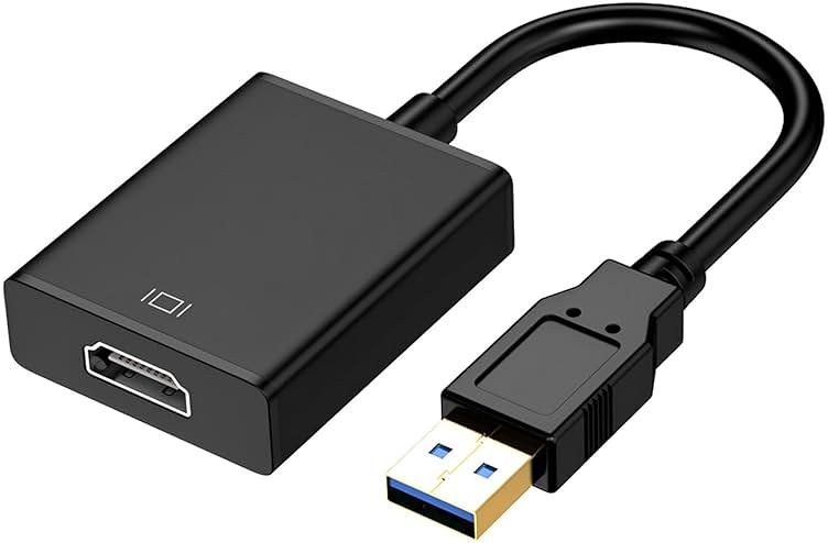 KUPOISHE USB to HDMI Adapter for Monitor Windows 11/10 / 8, HDMI USB Converter for Laptop Mac MacBook pro, USB 3.0 USB 2.0 HDMI Cable Multiple Monitors for Desktop PC TV - Product Image