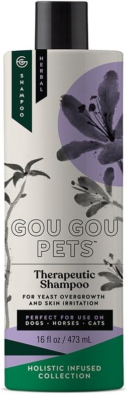 Gou Gou Pets Holistic Natural Anti-Fungal Shampoo for Dogs, Cats & Horses: Veterinarian Recommended: Relieve Itching & Flaking Skin Caused By Fungal Infections & Skin Conditions - Made in USA - 16 oz - Product Image