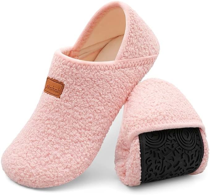 XIHALOOK House Slippers for Women Men Cozy Sock Shoes with Soft Rubber Sole Slip On for Indoor/Outdoor - Product Image