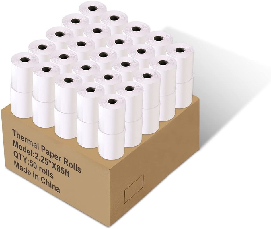 Immuson 2 1/4" x 85' Thermal Paper Receipt Rolls, POS/Cash Register Receipt Paper, Fits All Credit Card Terminals (50 Rolls) - Product Image