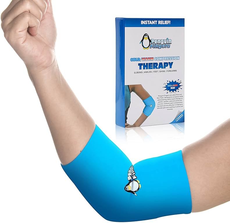 Elbow and Ankle Ice Pack for Injuries Reusable, Cold Warm Compression Sleeves for Arm, Ankle and Foot Pain Relief for Men, Women, Girls and Boys Tennis Elbow, Tendonitis, Non-Toxic, Latex Free - Product Image