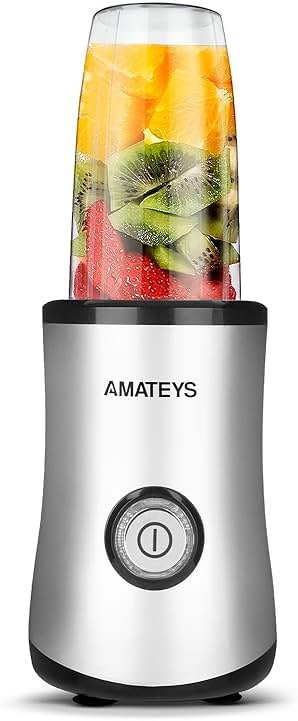Amateys Personal Blender with Button,350W Professional Kitchen Blender for Smoothies and Shakes,Portable Smoothie Maker Mixer,Easy Cleaning&Operation,Suitable for Carrying or Storage - Product Image