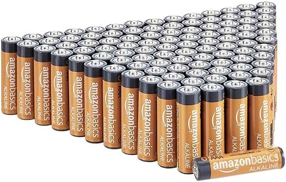 Amazon Basics AAA High-Performance Alkaline Batteries, 1000 Count (10 Packs of 100), 10-Year Shelf Life - Product Image