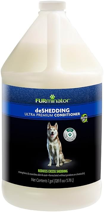 FURminator® deShedding Ultra Premium Conditioner for Dogs, 128 Oz, with Pump - Product Image