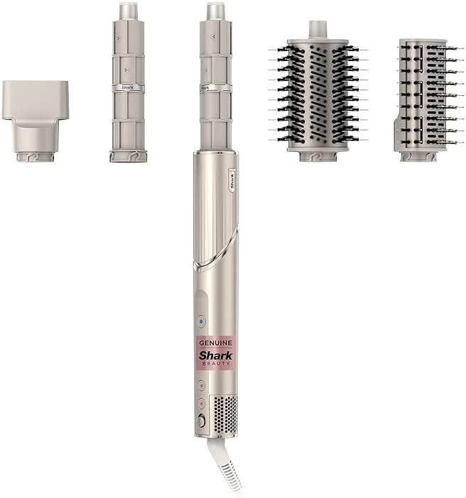 Shark FlexStyle | Air Multi-Styler & Drying System | Hair Dryer Brush for Blowouts with Coanda Auto- Wrap Curlers, Oval & Paddle Brush & Concentrator Attachment | Stone | HD430 - Product Image