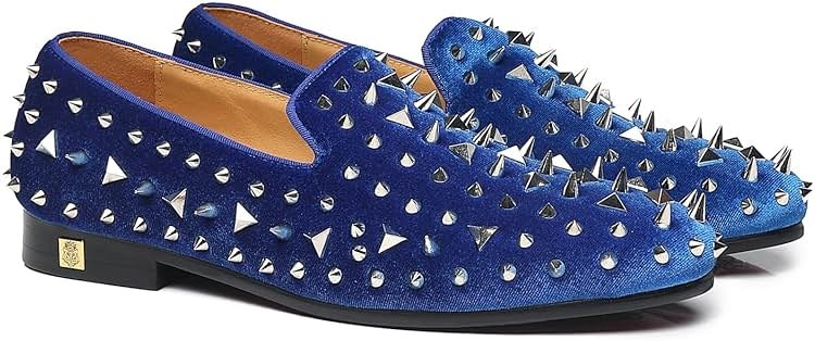 Erphpre Paul Men's Studded Loafers Spikes Rivets Luxury Dress Wedding Party Prom Shoes - Product Image