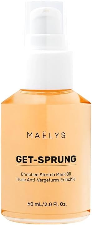 MAËLYS GET-SPRUNG Stretch Mark Body Oil - Skincare Formulated with Bisabolol & Sweet White Lupine - Helps Improve the Look of Stretch Marks & Skin Tone - Pregnancy & Postpartum Body Oil (2 Fl Oz) - Product Image