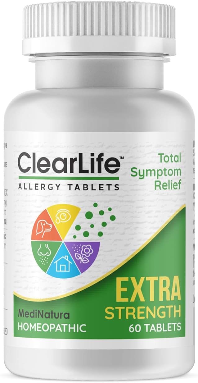 MediNatura ClearLife Outdoor & Indoor Allergy Support - Extra Strength - Long-Lasting - Daily-Use - Non-Drowsy - Travel-Friendly - 60 Count - Product Image