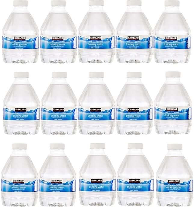 Water Bottled Purified Water 8 Fl Oz (Pack of 15, Total of 120 Fl Oz) - Product Image