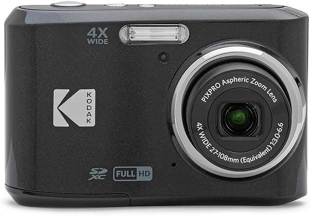 Kodak PIXPRO FZ45 Digital Camera, 16MP Point & Shoot with 4X Optical Zoom, 27mm Wide Angle, 2.7 Inch LCD, 1080p Video, Black - Product Image