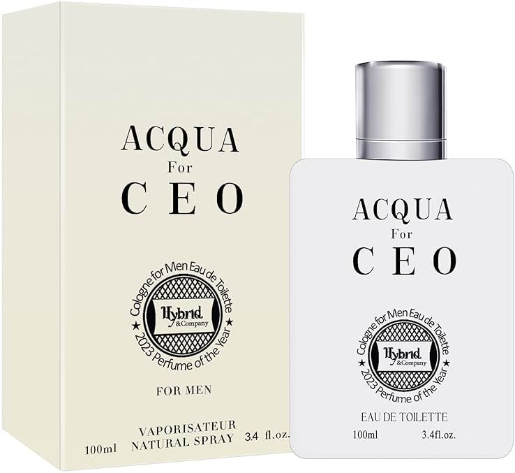 Hybrid & Company Acqua for Ceo Men’s Classic Scent Spray Eau De Perfume Toilette 100 ML - Product Image