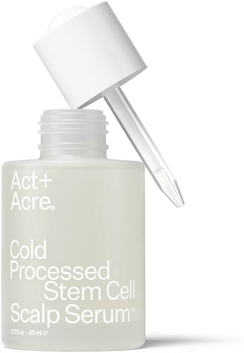 Act+ Acre Cold Processed Stem Cell Scalp Serum | For Thicker, Fuller Looking Hair | Apple Stem Cells, Bamboo Extract, Aloe Vera | Strengthen, Hydrate, Reduce Shedding | Vegan, Color Safe | 2.2 Fl Oz - Product Image