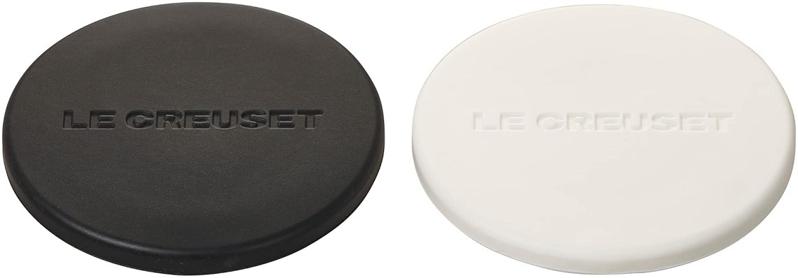 Le Creuset Set of 2 Mill Caps, Black and White - Product Image