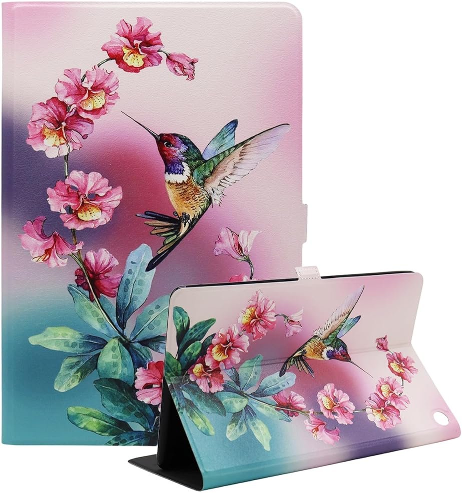 Viclowlpfe Amazon Kindle Fire HD 10 and Fire HD 10 Plus 10.1" Tablet Case (13th/11th Generation 2023/2021 Release), Slim Fit Leather Stand Smart Cover with Auto Sleep/Wake, Cute Bird - Product Image