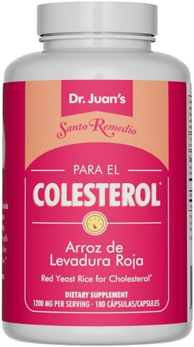 Santo Remedio Red Yeast Rice, Supports Cardiovascular System, Dietary Supplement, 1200 mg per Serving, 180 Capsules, Non-GMO, Gluten Free, No Artificial Flavors - Product Image
