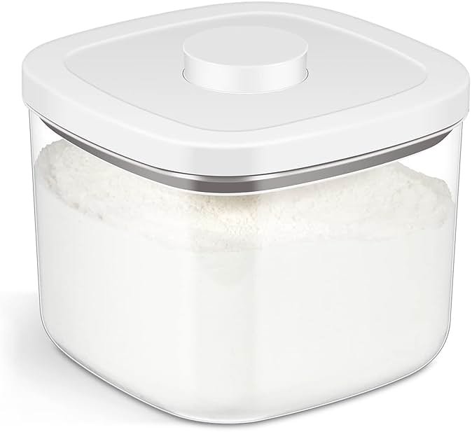 TBMAXS Airtight Rice Container 10 Lbs, Clear Plastic Food Storage Container Bin For Flour Sugar, Dry Food Holder with Easy Locking Lid for Kitchen Pantry Organization and Storage - Product Image