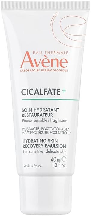 Avène Cicalfate+ Hydrating Skin Recovery Emulsion for post-procedure & post-tattoo, helps restore skin barrier, 24hr hydration, 1.3 Fl Oz - Product Image