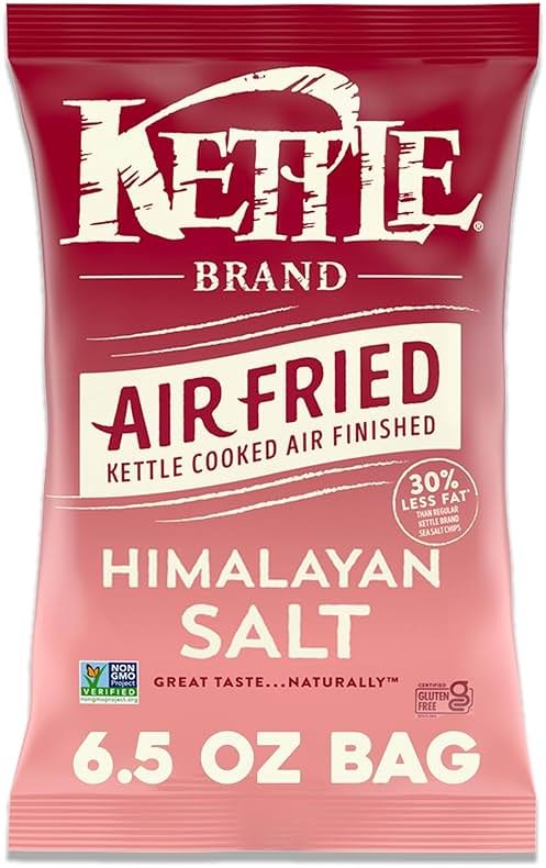 Kettle Brand Potato Chips, Air Fried Himalayan Salt Kettle Chips, 6.5 Oz Bag - Product Image