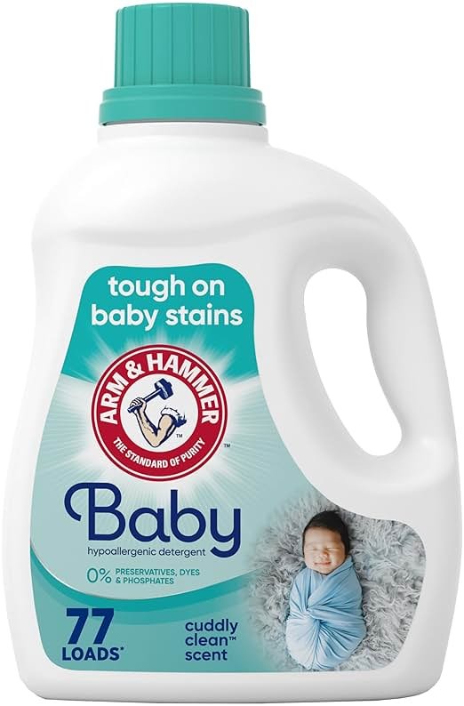 ARM & HAMMER Baby, 77 Loads Hypoallergenic Liquid Laundry Detergent, 100.5 fl oz - Product Image
