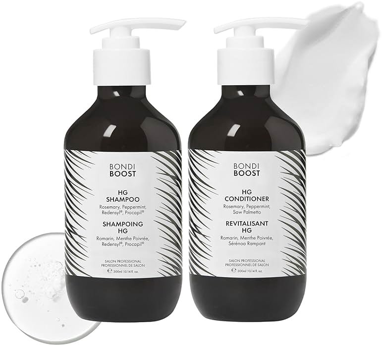 BondiBoost HG Anti-Thinning Shampoo Conditioner Set [10.14 fl oz each], Clinically Tested to Promote Fuller + Thicker-Looking Hair for Women & Men, Procapil, Redensyl & Rosemary Formula, Sulfate-Free - Product Image