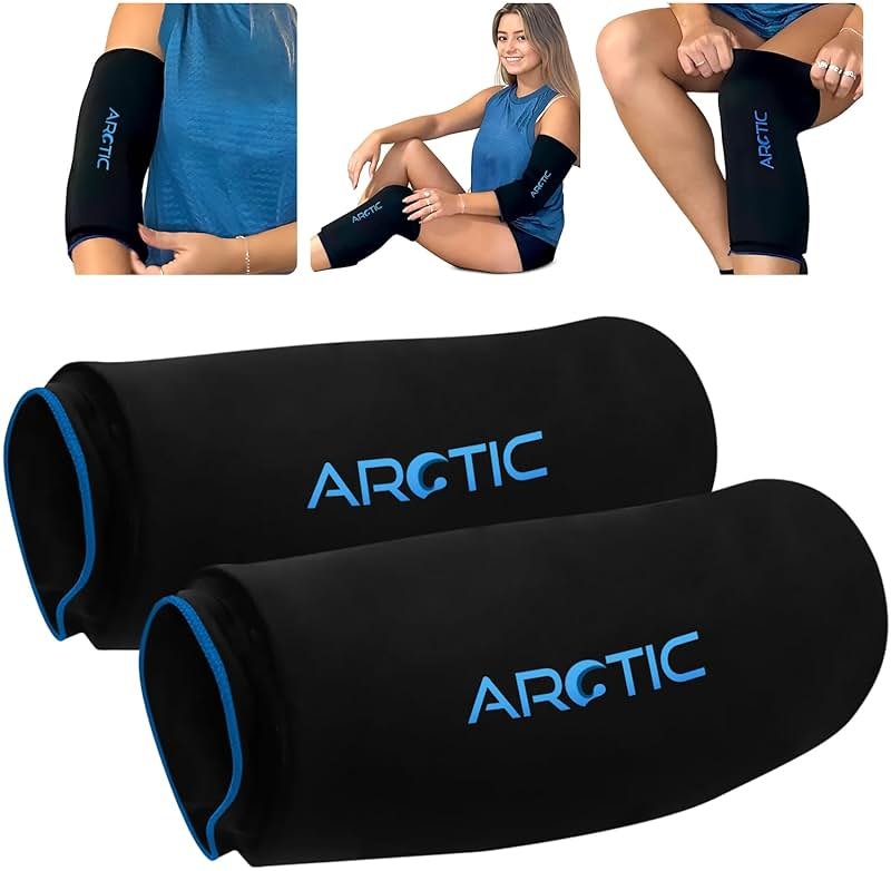 2 Pack - Premium Cold Therapy Compression Ice Sleeve, Knee Ice Pack Wrap for Injuries, Elbow, Quad & Hamstring Relief, Flexible & Reusable Cold Wrap Recovery for Meniscus, ACL, MCL, Ice & Heat Therapy - Product Image