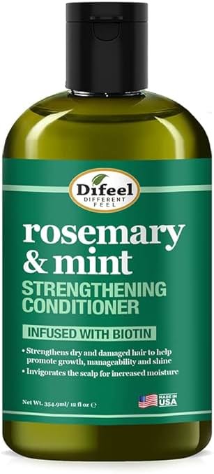 Difeel Rosemary and Mint Hair Strengthening Conditioner with Biotin 12 oz. - Made with Natural Rosemary Oil for Hair Growth - Product Image