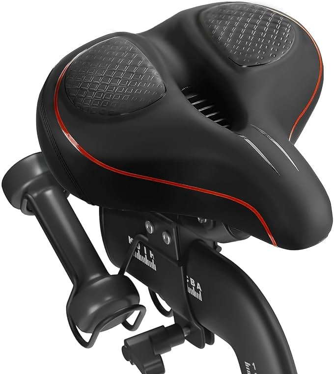 Oversized Bike Seat for Peloton Bike & Bike+, Comfort Seat Cushion Compatible with Peloton, Road or Exercise Bikes, Bicycle Wide Saddle Replacement for Men & Women, Accessories for Peloton - Product Image
