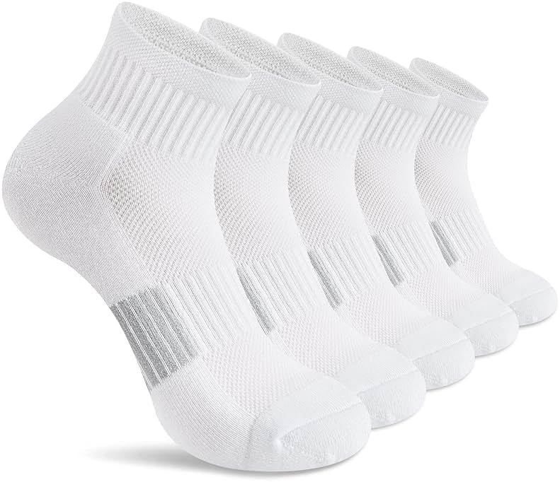 Gonii Ankle Socks Womens Athletic Thick Cushioned Running Hiking Low Cut 5-Pairs - Product Image