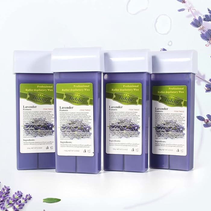 Liddy Dance Hair Removal Wax, Lavender Roll-on Wax, Waxing Kit Refill Wax Cartridge, 4 Pack, Soft Wax for Women, Sensitive Skin, Legs, Arms, Bikini Area, Brazilian Waxing - Product Image