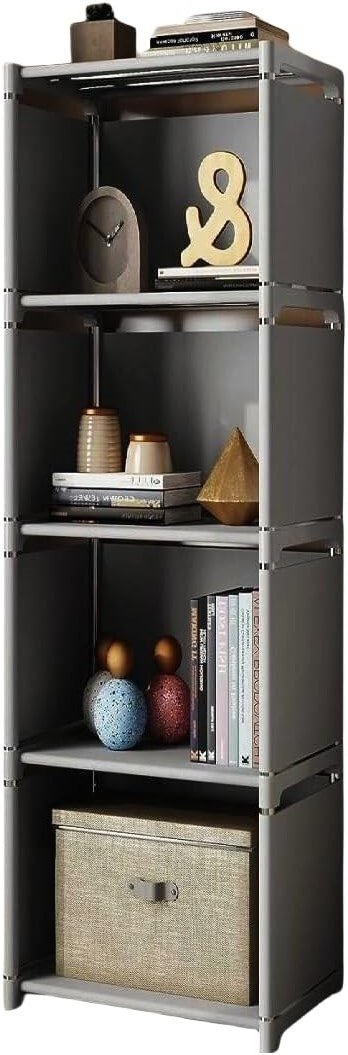 RIIPOO Storage Cubes Organizer Shelves, 4 Cube Bookcase Bookshelf for Bedroom Closet Small Spaces, Cube Storage Organizer Shelf for Kids Clothes Nursery - Product Image