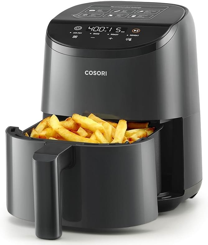 Cosori Air Fryer 2.1 QT, Small & Mini 4-in-1 airfryer Ideal for Simple Meals and Snack, Easy to Leftover Food to Crispy, Up to 97% Less Oil, 30 In-App Recipes, Nonstick & Dishwasher-Safe Basket - Product Image