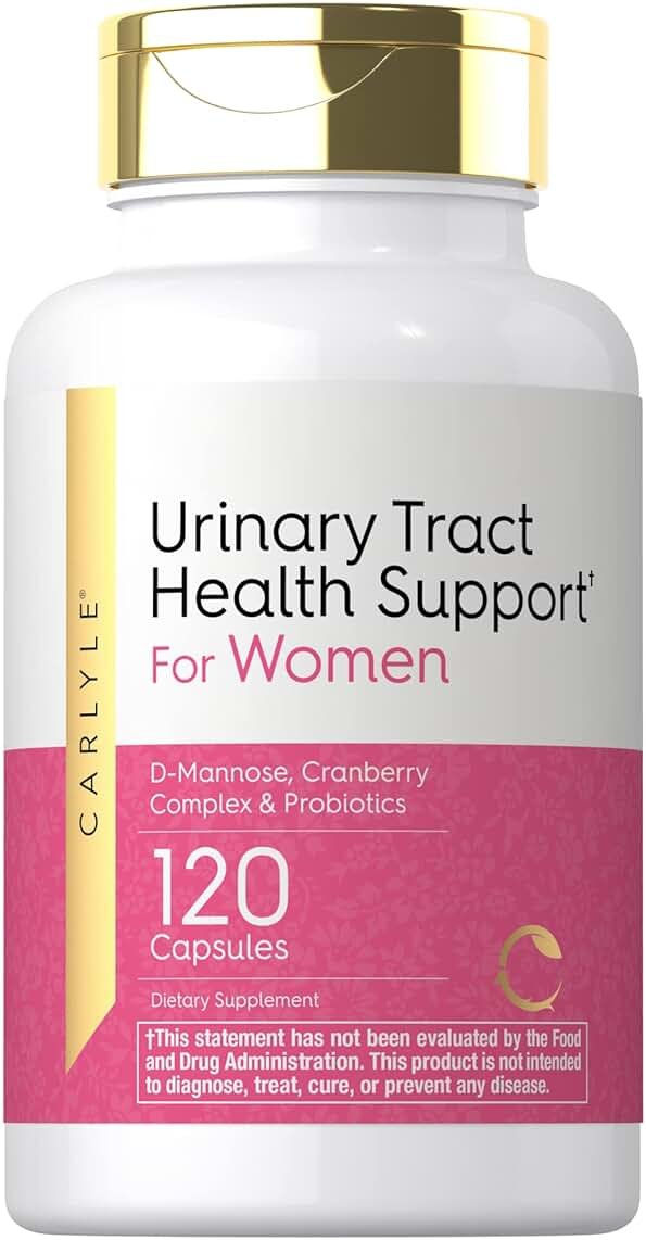 Carlyle Urinary Tract Health for Women | 120 Capsules | Relief for Women | with D-Mannose, Cranberry Complex & Probiotics | Non-GMO, Gluten Free - Product Image