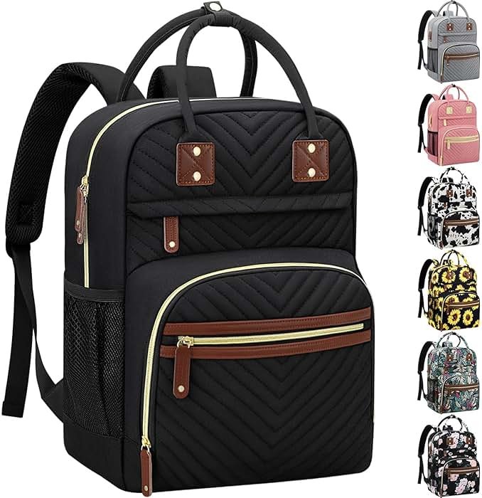 Tenot Diaper Bag Backpack for Women Large Capacity with Insulated Pockets Multifunctional Diaper Bags For Baby Girl Boy Waterproof Baby Bags For Mama Maternity Travel Bag Black - Product Image