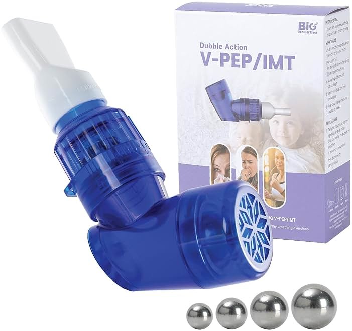 Bigbreathe V-PEP/IMT | 3-in-1 Respiratory Exercise Device – Lung Expansion, Mucus Relief, Breathing Rehabilitation, Portable with Accessories, Easy to Clean, for COPD & Asthma Relief - Product Image
