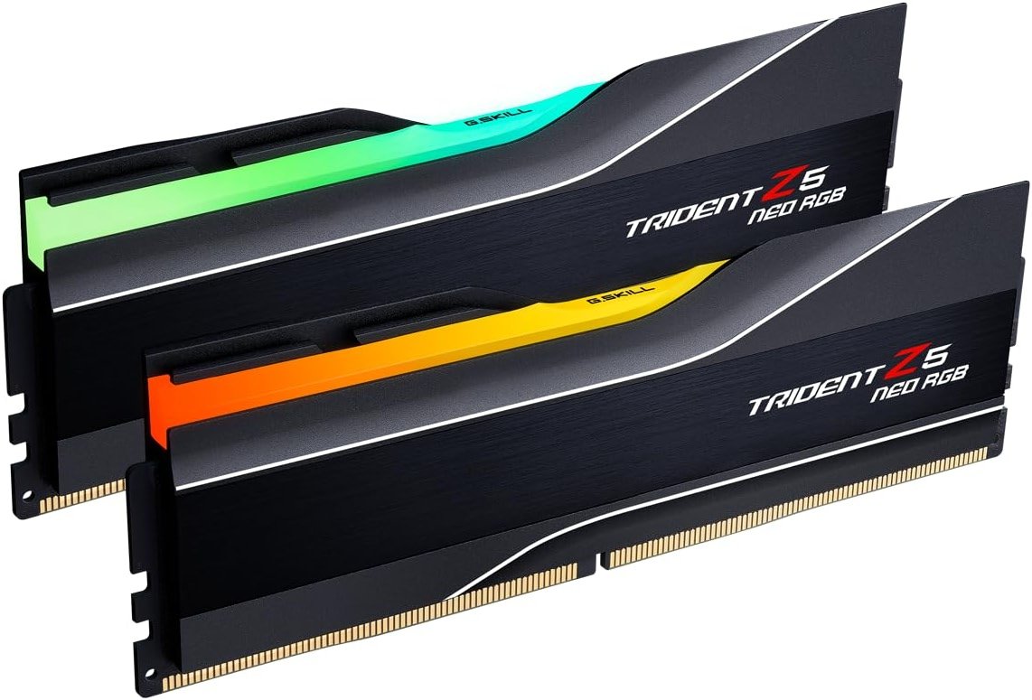 G.SKILL Trident Z5 Neo RGB Series DDR5 RAM (AMD EXPO & Intel XMP 3.0) 32GB (2x16GB) 6000MT/s CL36-36-36-96 1.35V Desktop Computer Memory U-DIMM - Matte Black (F5-6000J3636F16GX2-TZ5NR) - Product Image