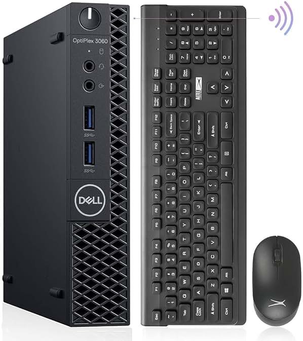 Dell Mini PC Windows 11 Micro Computer OptiPlex 3060 Desktop,i7-8700T 32GB Ram 1TB M.2 NVMe M.2 SSD,AX210 Built-WiFi 6E,HDMI Dual Monitor Support,Wireless Keyboard Mouse (Renewed) - Product Image