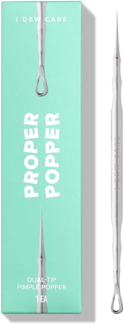 I DEW CARE Dual-Tip Pimple Tool - Proper Popper | Blackhead Remover, Blemish Exfoliating, Professional Acne Squeezer, Comedone Zit Extractor for Women, 2in1 Stainless Steel Lancet, 1ea - Product Image