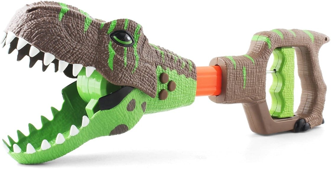 DINOBROS Dinosaur Chomper Toys for Kids with 3 Roar Sounds and Light Jurassic Dinosaurs Grabber Claw T-Rex Reacher Robot Hand Pincher Dino Snapper - Product Image