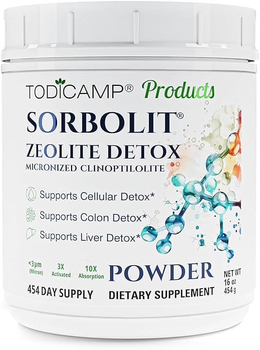 TODICAMP Zeolite Detox Sorbolit - Zeolite Binder Supplement for Full Body Detox - Gut Cleanse, Cellular and Liver Detox (1 Pound (Pack of 1)) - Product Image