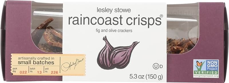 Lesley Stowe Raincoast Crisps Fig and Olive Flavor, Non GMO, 5.3 Ounce (Pack of 12) - Product Image